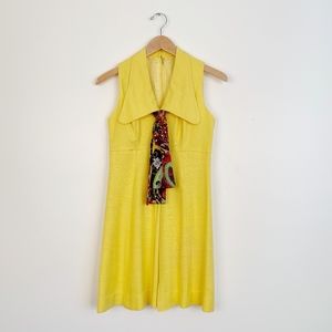 Vintage 60s Shawn Jrs. Petite Yellow Mini Dress